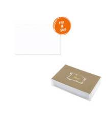 Scatola 100 biglietti bianchi - Bristol - 6,9 x 10,6 cm - 240 gr - Rex Sadoch