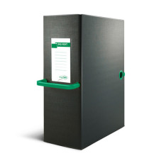 Scatola archivio Big Next - dorso 12 cm - 25 x 35 cm - nero/verde - Sei Rota