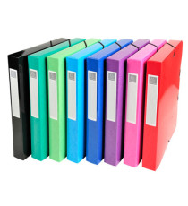 Scatola archivio box Iderama - dorso 40 mm - A4 - 8 colori assortiti - Exacompta Scatola archivio box Iderama - dorso 40 mm - A4 - 8 colori assortiti - Exacompta