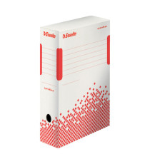 Scatola archivio Speedbox - dorso 10 cm - 35x25cm - bianco e rosso - Esselte Scatola archivio Speedbox - dorso 10 cm - 35x25cm - bianco e rosso - Esselte