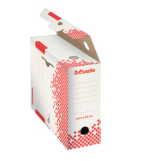 Scatola archivio Speedbox - dorso 8 cm - 35x25 cm - bianco e rosso - Esselte Scatola archivio Speedbox - dorso 8 cm - 35x25 cm - bianco e rosso - Esselte