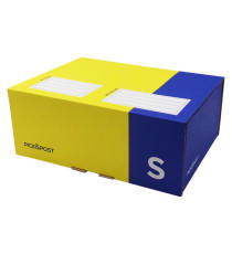 Scatola automontante per ecommerce PICK&Post - S - 26 x 19 x 10 cm - giallo/blu - Blasetti Scatola automontante per ecommerce PICK&Post - S - 26 x 19 x 10 cm - giallo/blu - Blasetti