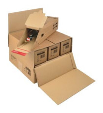 Scatola CP 181 - modulabile per 3/6 bottiglie - 37,5 x 36,5 x 25 cm - cartone - avana - ColomPac