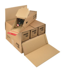 Scatola CP 181 - modulabile per 3/6 bottiglie - 37,5 x 36,5 x 25 cm - cartone - avana - ColomPac