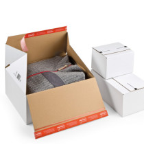 Scatola e-commerce - per spedizioni - 30,6 x 18,6 x 12,7 cm - cartone - bianco - ColomPac