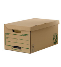 Scatola maxi Bankers Box Earth Series - con coperchio a ribalta - 37,8 x 28,7 x 54,5 cm - avana - Fellowes - conf. 10 pe