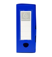 Scatola per archivio box - con bottone - 25x33 cm - dorso 10 cm - blu - Exacompta Scatola per archivio box - con bottone - 25x33 cm - dorso 10 cm - blu - Exacompta