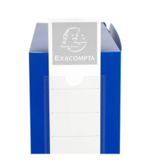 Scatola per archivio box - con bottone - 25 x 33 cm - dorso 10 cm - blu - Exacompta