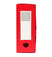 Scatola per archivio box - con bottone - 25x33 cm - dorso 10 cm - rosso - Exacompta