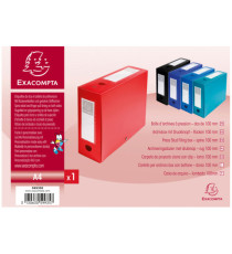 Scatola per archivio box - con bottone - 25x33 cm - dorso 10 cm - rosso - Exacompta Scatola per archivio box - con bottone - 25x33 cm - dorso 10 cm - rosso - Exacompta