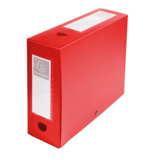 Scatola per archivio box - con bottone - 25x33 cm - dorso 10 cm - rosso - Exacompta Scatola per archivio box - con bottone - 25x33 cm - dorso 10 cm - rosso - Exacompta