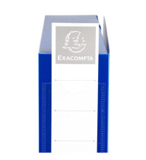 Scatola per archivio box - con bottone - 25x33 cm - dorso 6 cm - blu - Exacompta Scatola per archivio box - con bottone - 25x33 cm - dorso 6 cm - blu - Exacompta