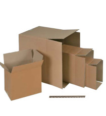 Scatola per imballo - onda singola - 30 x 20 x 20 cm - cartone - avana