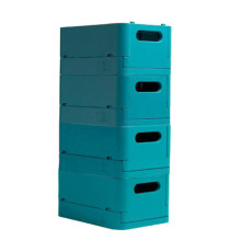 Scatola pieghevole The Smart Case mini Skandi - 18,8 x 13,8 x 9,5 cm - blu pacifico - Exacompta Scatola pieghevole The Smart Case mini Skandi - 18,8 x 13,8 x 9,5 cm - blu pacifico - Exacompta