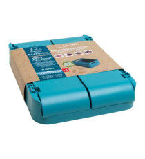 Scatola pieghevole The Smart Case mini Skandi - 18,8 x 13,8 x 9,5 cm - blu pacifico - Exacompta Scatola pieghevole The Smart Case mini Skandi - 18,8 x 13,8 x 9,5 cm - blu pacifico - Exacompta