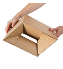 Scatola Pop Up CP 151 - assemblaggio rapido - 23 x 16 x 12,5 cm - cartone ondulato - avana - ColomPac