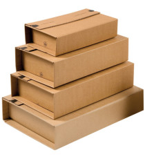 Scatola postale CP 020 - fustellata - A5+ - 25,1 x 16,5 x 6 cm - cartone microonda - avana - ColomPac