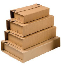 Scatola postale CP 020 - fustellata - C4 - 32,5 x 25 x 8 cm - cartone microonda - avana - ColomPac