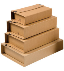 Scatola postale CP 020 - fustellata - C4 - 32,5 x 25 x 8 cm - cartone microonda - avana - ColomPac