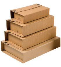 Scatola postale CP 020 - fustellata - C4 - 32,5 x 25 x 8 cm - cartone microonda - avana - ColomPac