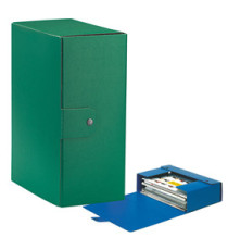 Scatola progetto Eurobox - dorso 15 cm - 25x35 cm - verde - Esselte Scatola progetto Eurobox - dorso 15 cm - 25x35 cm - verde - Esselte