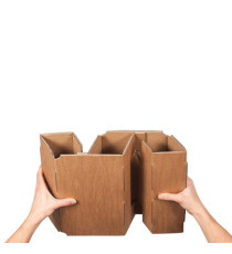 Scatola Wine Pack - 3 bottiglie - 30,5 x 10,8 x 36,8 cm - cartone doppia onda - avana - Bong Packaging - conf. 10 pezzi