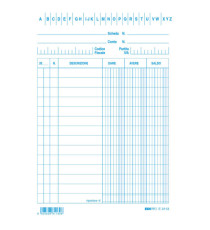 Schede dare/avere/saldo -  15 x 10,5 cm - blu - Edipro - conf. 100 pezzi Schede dare/avere/saldo -  15 x 10,5 cm - blu - Edipro - conf. 100 pezzi