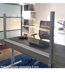 Schermo protettivo - da scrivania - con morsetto in alluminio - 60 x 102 cm - Studio T Schermo protettivo - da scrivania - con morsetto in alluminio - 60 x 102 cm - Studio T