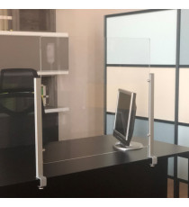 Schermo protettivo Slim - da scrivania - con morsetto in alluminio - 65 x 107 cm - Studio T Schermo protettivo Slim - da scrivania - con morsetto in alluminio - 65 x 107 cm - Studio T