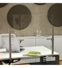 Schermo protettivo Slim - da scrivania - con morsetto in alluminio - 65 x 107 cm - Studio T Schermo protettivo Slim - da scrivania - con morsetto in alluminio - 65 x 107 cm - Studio T