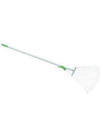 Scopa regolabile - per erba e foglie - metallo - Verdemax Scopa regolabile - per erba e foglie - metallo - Verdemax