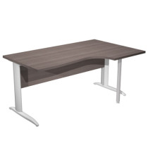 Scrivania Compact Destro Easy - 160 x 60/80/100 cm - Frassino toscano/grigio alluminio Scrivania Compact Destro Easy - 160 x 60/80/100 cm - Frassino toscano/grigio alluminio