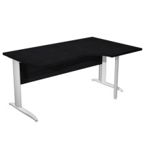 Scrivania Compact Destro Easy - 160 x 60/80/100 cm - Nero venato/grigio alluminio Scrivania Compact Destro Easy - 160 x 60/80/100 cm - Nero venato/grigio alluminio
