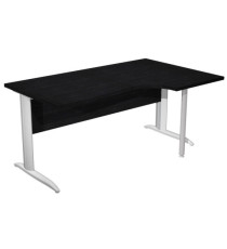 Scrivania Compact Destro Easy - 160 x 60/80/100 cm - Nero venato/grigio alluminio Scrivania Compact Destro Easy - 160 x 60/80/100 cm - Nero venato/grigio alluminio