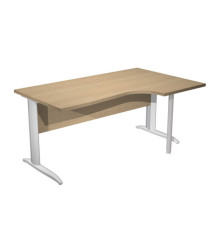 Scrivania Compact Destro Easy - 160 x 80/100 cm - Rovere/grigio alluminio Scrivania Compact Destro Easy - 160 x 80/100 cm - Rovere/grigio alluminio