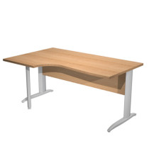 Scrivania Compact Sinistro - 160 x 60/80/100 cm - piano faggio Scrivania Compact Sinistro - 160 x 60/80/100 cm - piano faggio