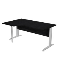 Scrivania Compact Sinistro - 160 x 60/80/100 cm - piano nero fianchi cromati Scrivania Compact Sinistro - 160 x 60/80/100 cm - piano nero fianchi cromati