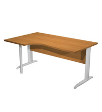 Scrivania Compact Sinistro - 160 x 60/80/100 cm - piano noce chiaro Scrivania Compact Sinistro - 160 x 60/80/100 cm - piano noce chiaro
