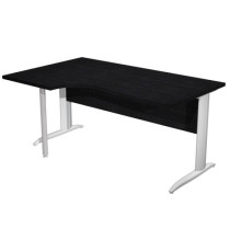 Scrivania Compact Sinistro Easy - 160 x 60/80/100 cm - Nero venato/grigio alluminio Scrivania Compact Sinistro Easy - 160 x 60/80/100 cm - Nero venato/grigio alluminio