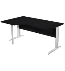 Scrivania Compact Sinistro Easy - 160 x 60/80/100 cm - Nero venato/grigio alluminio Scrivania Compact Sinistro Easy - 160 x 60/80/100 cm - Nero venato/grigio alluminio