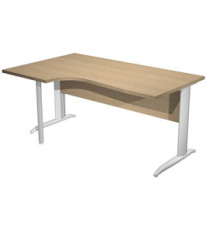 Scrivania Compact Sinistro Easy - 160 x 60/80/100 cm - Rovere/grigio Scrivania Compact Sinistro Easy - 160 x 60/80/100 cm - Rovere/grigio