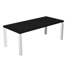 Scrivania direzionale Prestige Quadro - 180 x 90 cm - nero venato/bianco Scrivania direzionale Prestige Quadro - 180 x 90 cm - nero venato/bianco