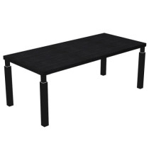 Scrivania direzionale Prestige Quadro - 210 x 90 cm - nero venato/nero Scrivania direzionale Prestige Quadro - 210 x 90 cm - nero venato/nero