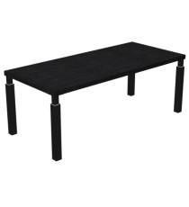 Scrivania direzionale Prestige Quadro - 210 x 90 cm - nero venato/nero Scrivania direzionale Prestige Quadro - 210 x 90 cm - nero venato/nero