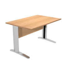 Scrivania Easy fianchi verniciati effetto cromato - lineare - 120 x 80 x 72 cm - faggio Scrivania Easy fianchi verniciati effetto cromato - lineare - 120 x 80 x 72 cm - faggio