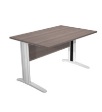 Scrivania Easy fianchi verniciati effetto cromato - lineare - 120 x 80 x 72 cm - frassino toscano Scrivania Easy fianchi verniciati effetto cromato - lineare - 120 x 80 x 72 cm - frassino toscano