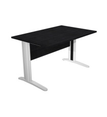 Scrivania Easy fianchi verniciati effetto cromato - lineare - 120 x 80 x 72 cm - nero venato frassino Scrivania Easy fianchi verniciati effetto cromato - lineare - 120 x 80 x 72 cm - nero venato frassino