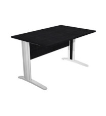 Scrivania Easy fianchi verniciati effetto cromato - lineare - 120 x 80 x 72 cm - nero venato frassino Scrivania Easy fianchi verniciati effetto cromato - lineare - 120 x 80 x 72 cm - nero venato frassino