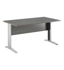 Scrivania Easy fianchi verniciati effetto cromato - lineare - 160 x 80 x 72 cm - frassino toscano Scrivania Easy fianchi verniciati effetto cromato - lineare - 160 x 80 x 72 cm - frassino toscano