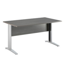 Scrivania Easy fianchi verniciati effetto cromato - lineare - 160 x 80 x 72 cm - frassino toscano Scrivania Easy fianchi verniciati effetto cromato - lineare - 160 x 80 x 72 cm - frassino toscano